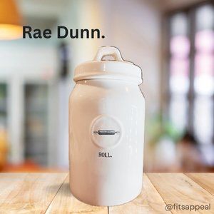 Exclusive Rae Dunn Magenta 'ROLL' Canister
